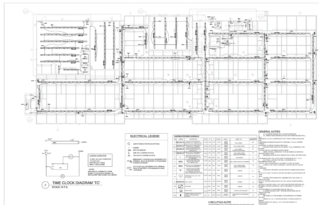 Redacted M / E / P drawing &mdash; Self-storage, Texas