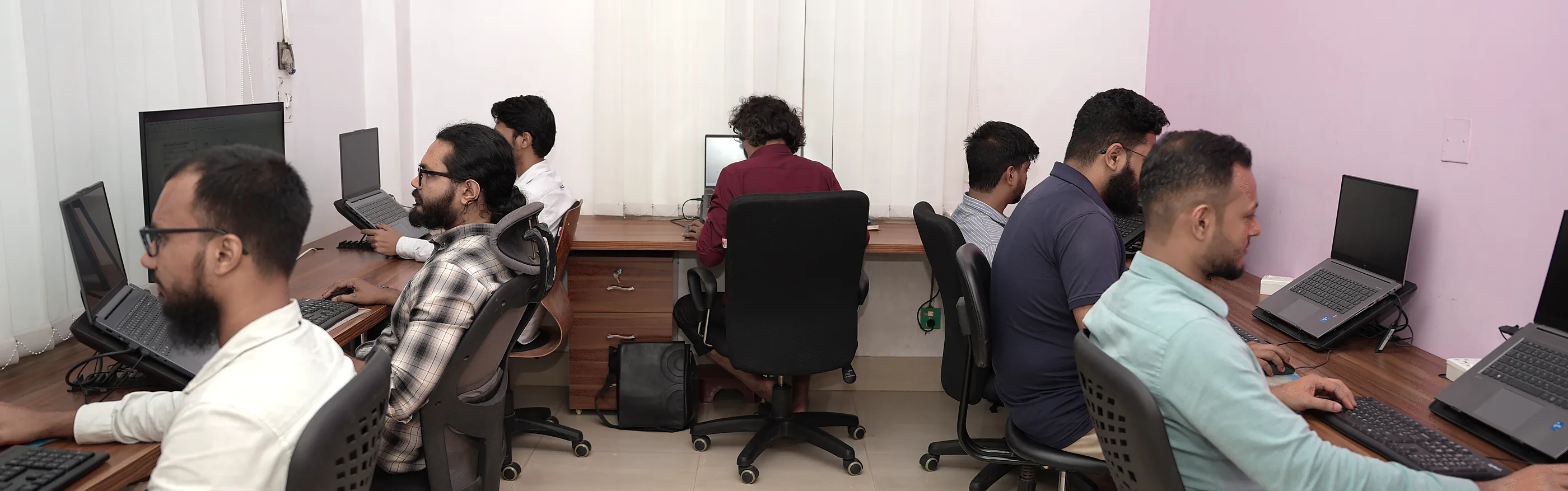 The Zesterex engineering team at work in the Dhaka studio