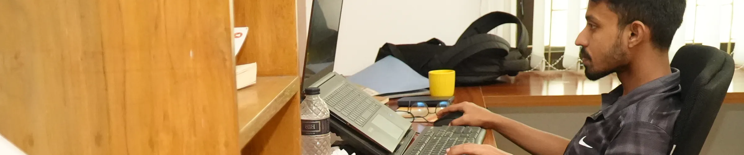 A Zesterex engineer working at a CAD station