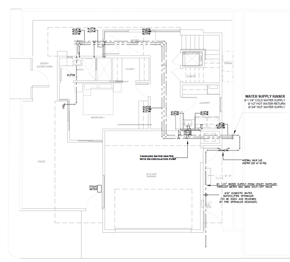 Residential Plumbing Plan Picture